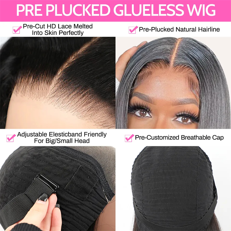Ms Lula Wear Go Straight Glueless 5x5 HD Lace Closure Wig - 图片 8